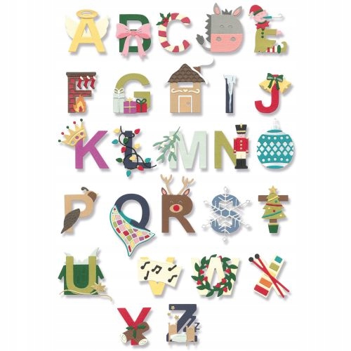 Vykrajovátka Sizzix Christmas Alphabet #666441