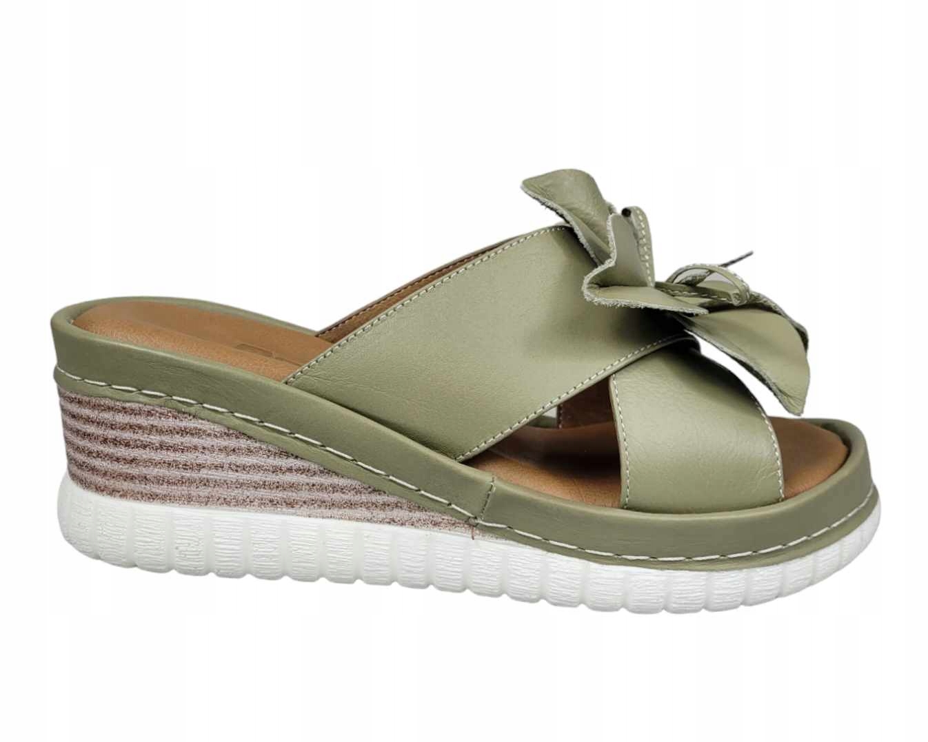 Artiker Relax Žabky Na Klínku 52C0503 Zelené Khaki vel.41