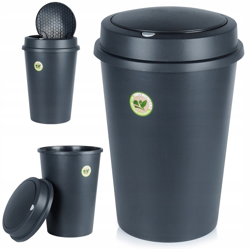 Levně odpadkový koš Plastový uzamykatelný kancelářský kuchyňský 47 l