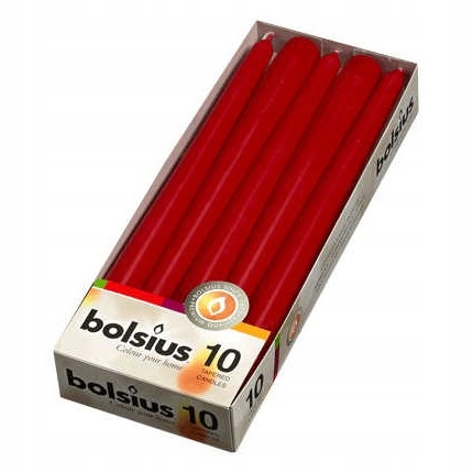 

Świece stołowe Bolsius Szpica 245/24 10sztuk bordo
