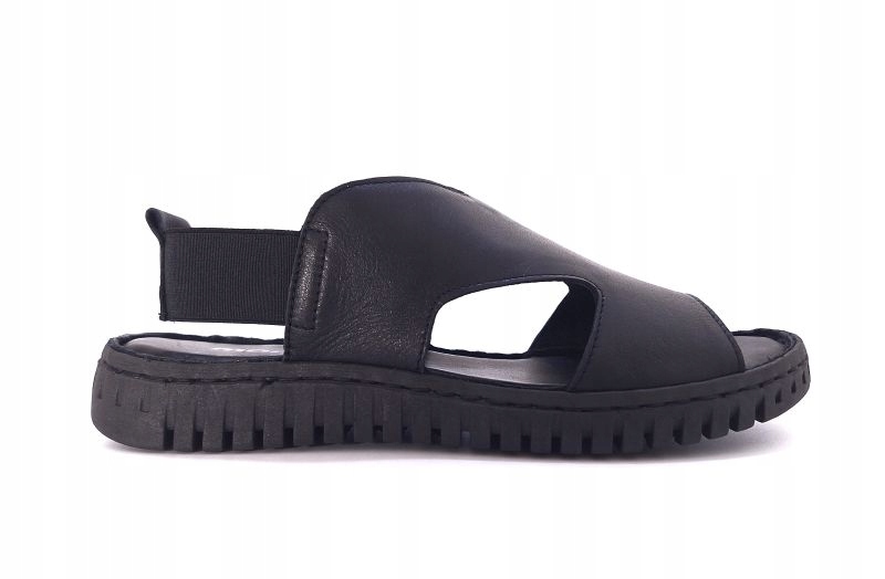 Černé dámské kožené sandály Manitu 910162-1 vel. 41