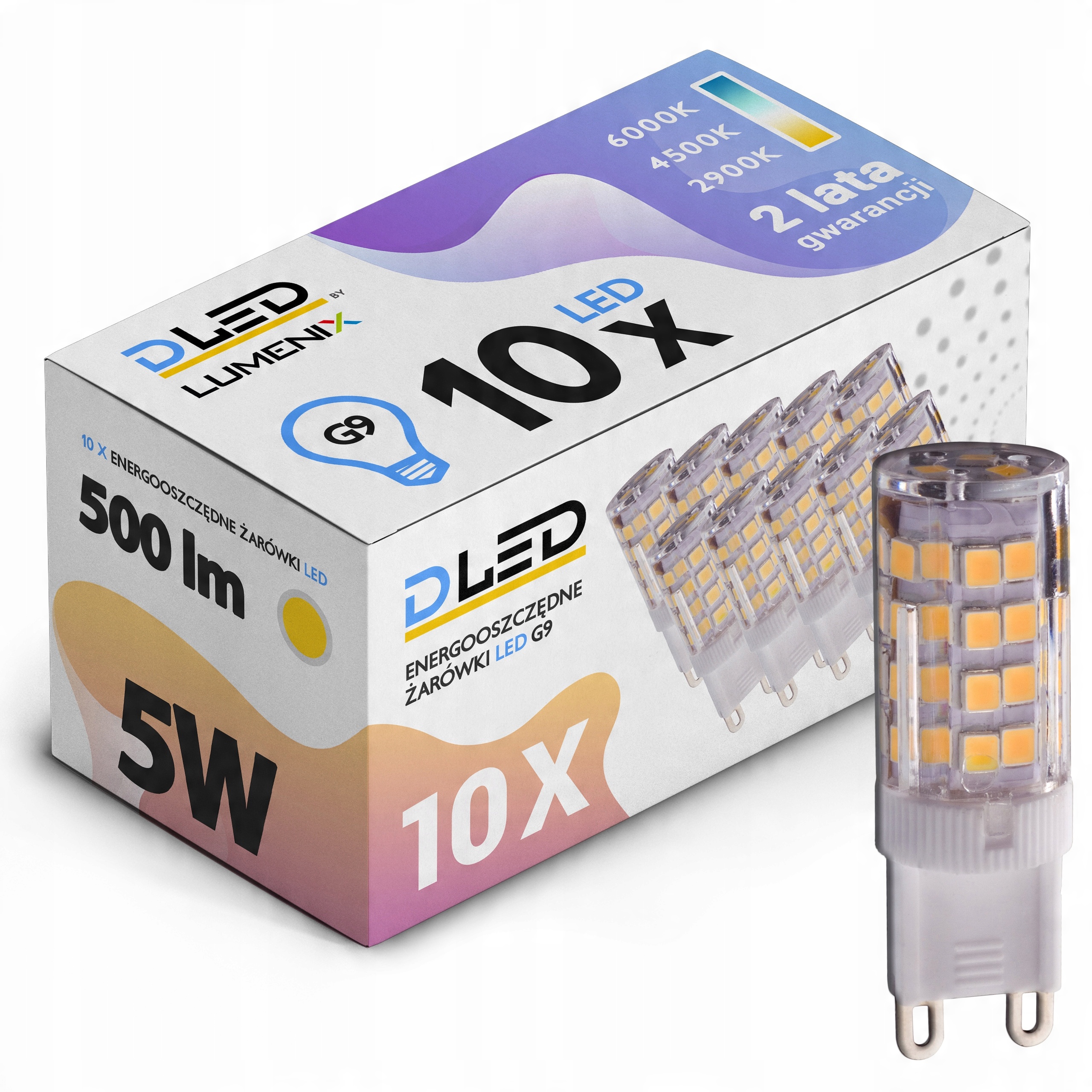 

10x Żarówka Led G9 Smd 2835 230V 5W 500lm mini