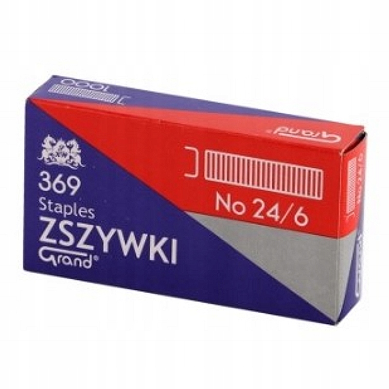 Zszywki biurowe Grand 24/6 1000 x 10 OPAKOWAŃ