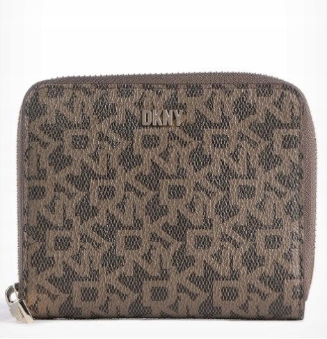 Dkny Dámská Peněženka S Logem A Zipem, Hnědá, Mxh