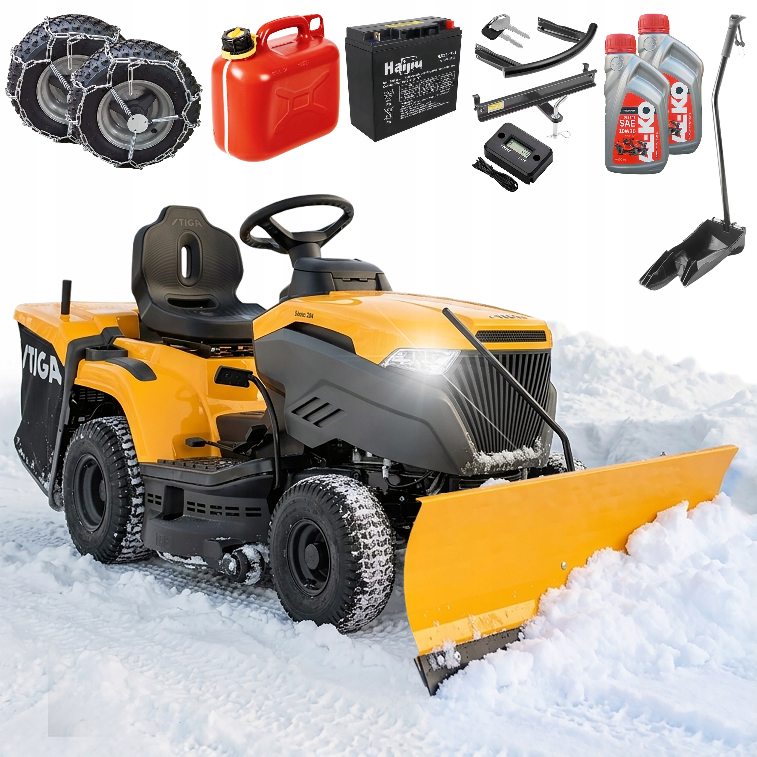 Traktor Stiga Estate 384 Kosiarka z koszem 240 L 84cm Automat Zestaw Zimowy