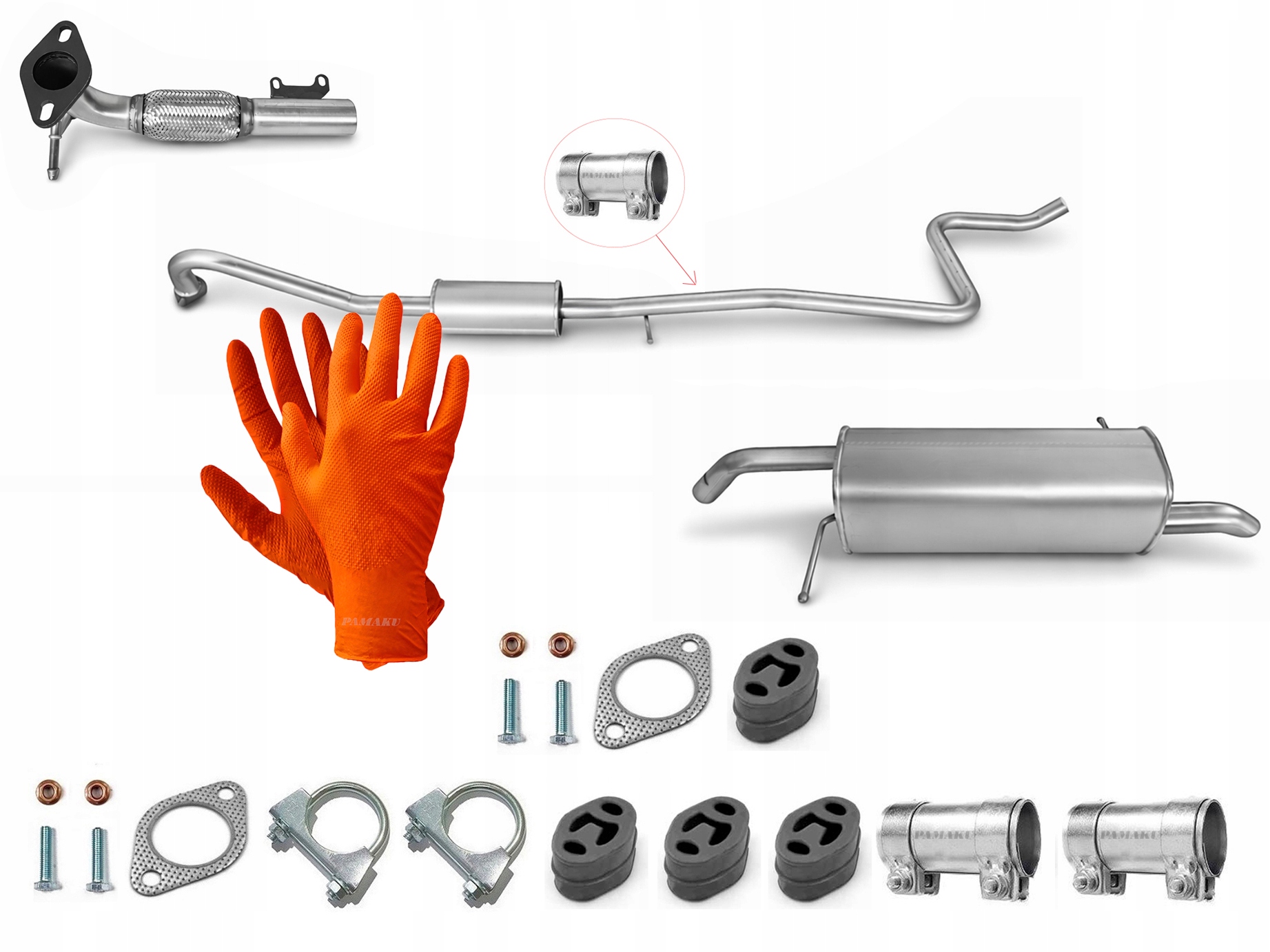 Ford B-max 1.0 EcoBoost (od 2012) Výfukový Systém Tlumiče Trubka