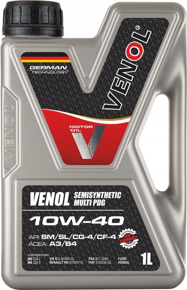 

Venol Semisynthetic Multi Pdg 10W40 1L