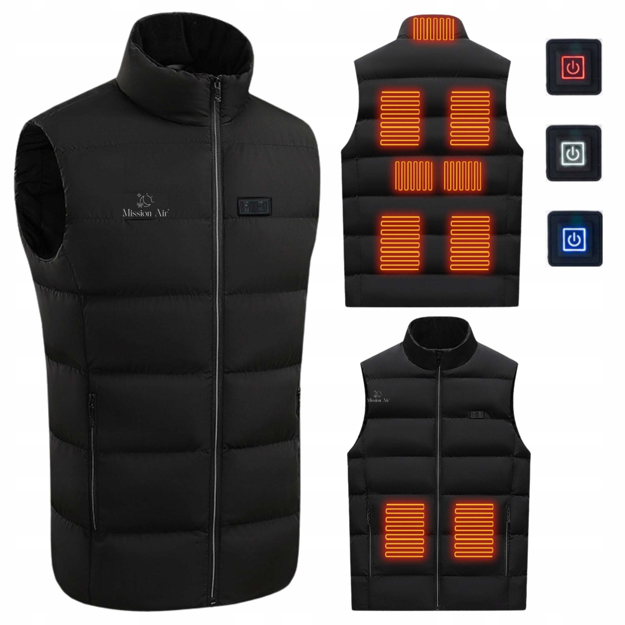 Kamizelka podgrzewana Mission Air E-vest (rozmiar XXL) Czarny