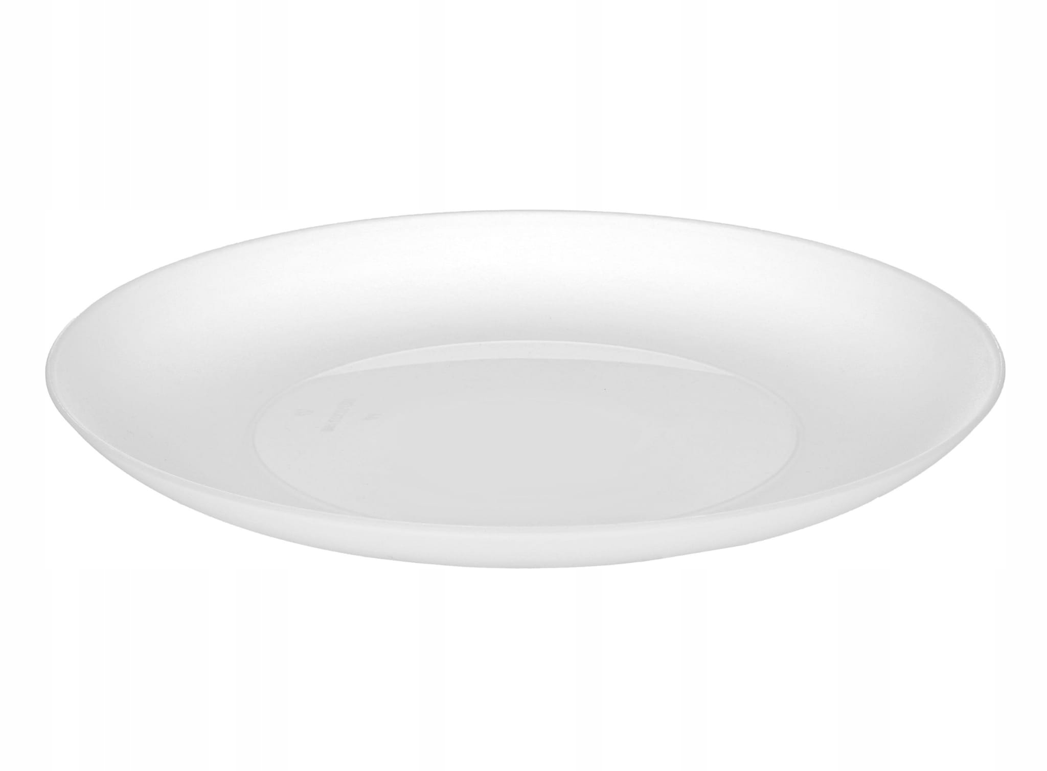 

Talerz Plastikowy Płytki Obiadowy Płaski Biały Tr