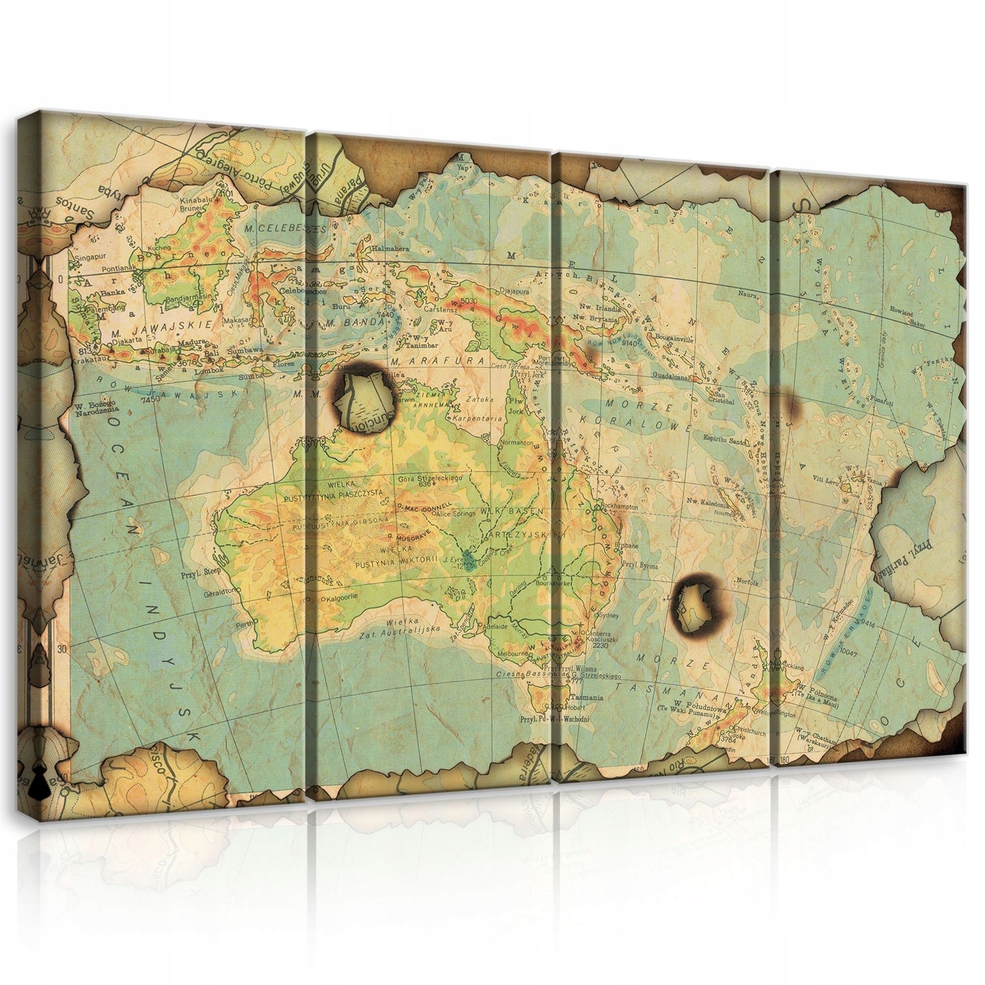 Obraz 120x80 Mapa vintage starý starožitný svet cestovanie dekor steny