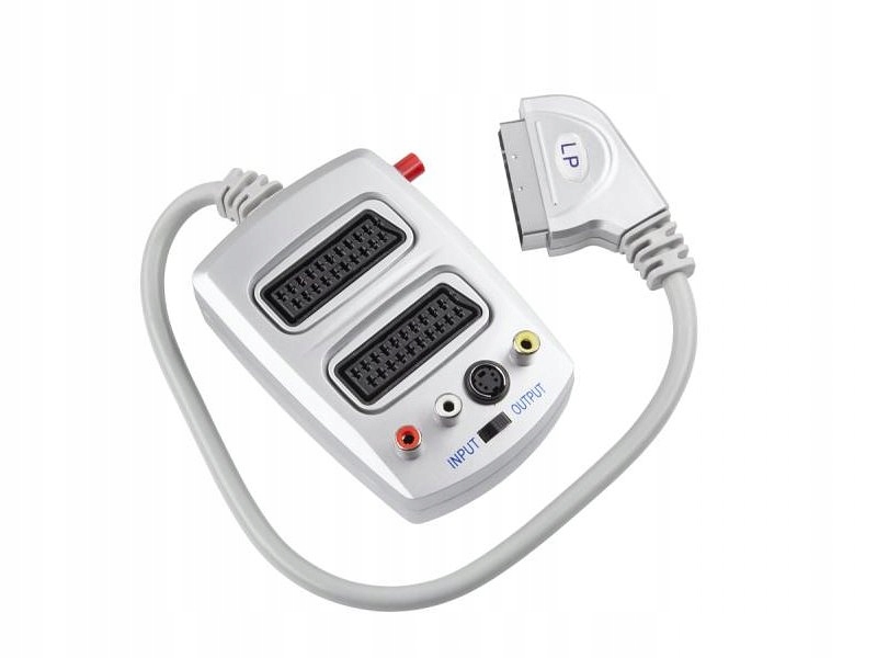 Rozgałęźnik Euro wtyk- 2 gniazda 3xRCA SVHS HQ 5019