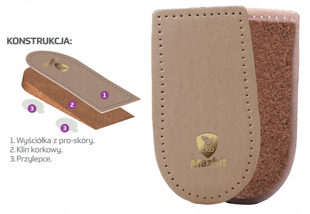 DZIECIĘCE PODPIĘTKI ORTOPEDYCZNE 30/34 0,5 CM