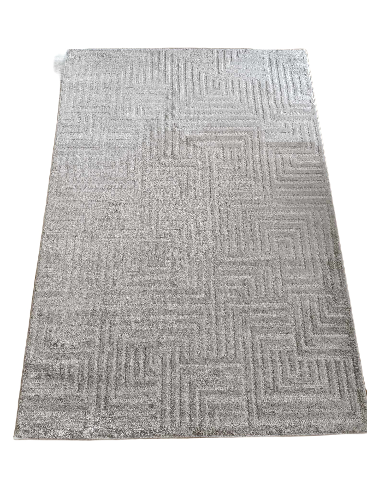 Koberec 120 x 170 cm s krátkými měkkými štětinami, béžová barva