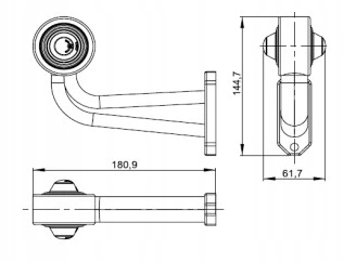 LAMPA OBRYSOWA LED OBRYSÓWKA BIAŁO CZERWONA LAWETA Rodzaj lampy uniwersalna