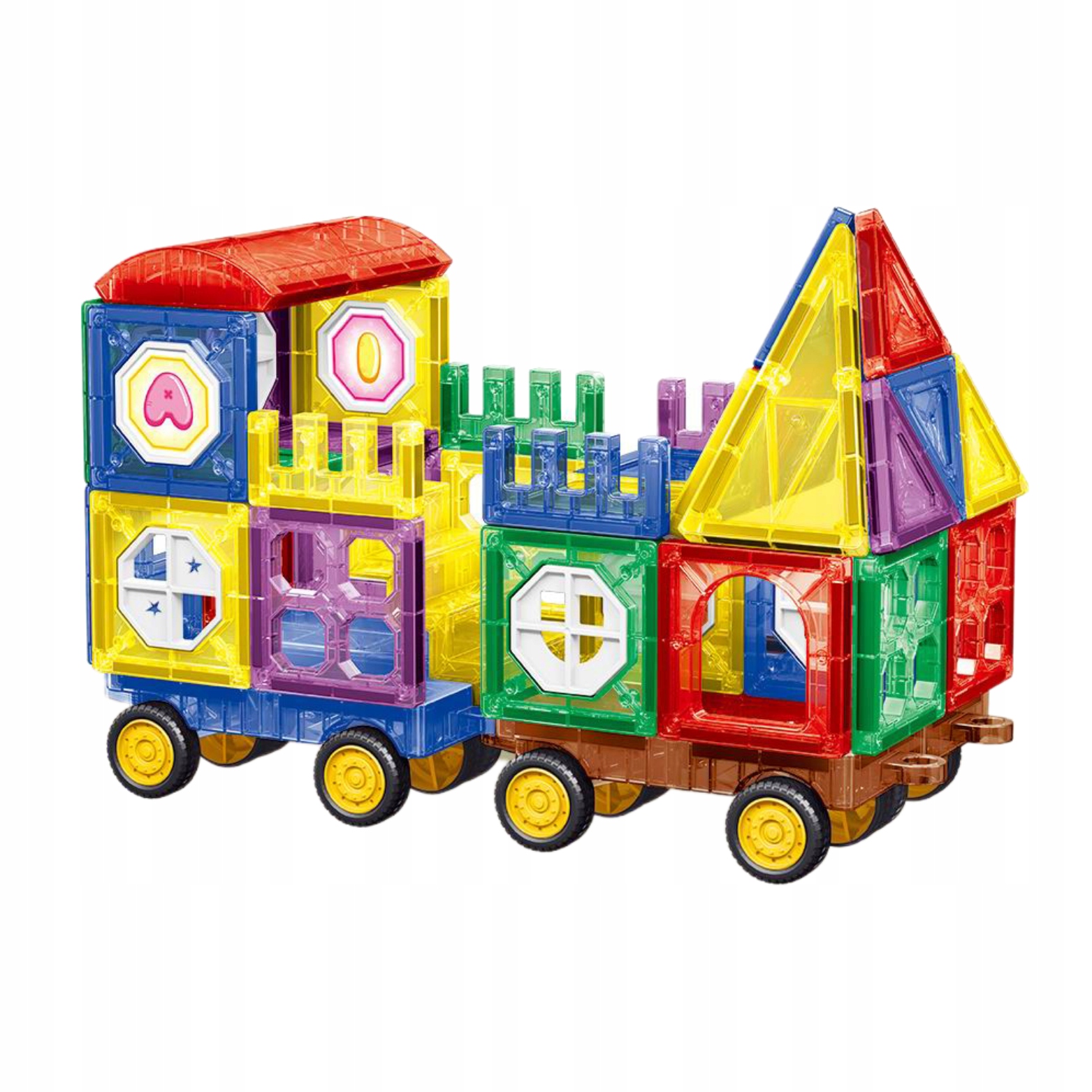 KLOCKI MAGNETIC KONSTRUKCYJNE MAGNETYCZNE 3D EDUKACYJNE POCIĄG KOLEJKA DUŻY Kod producenta PREZENT KOLEJKA POCIĄG Z KLOCKÓW MAGNESY