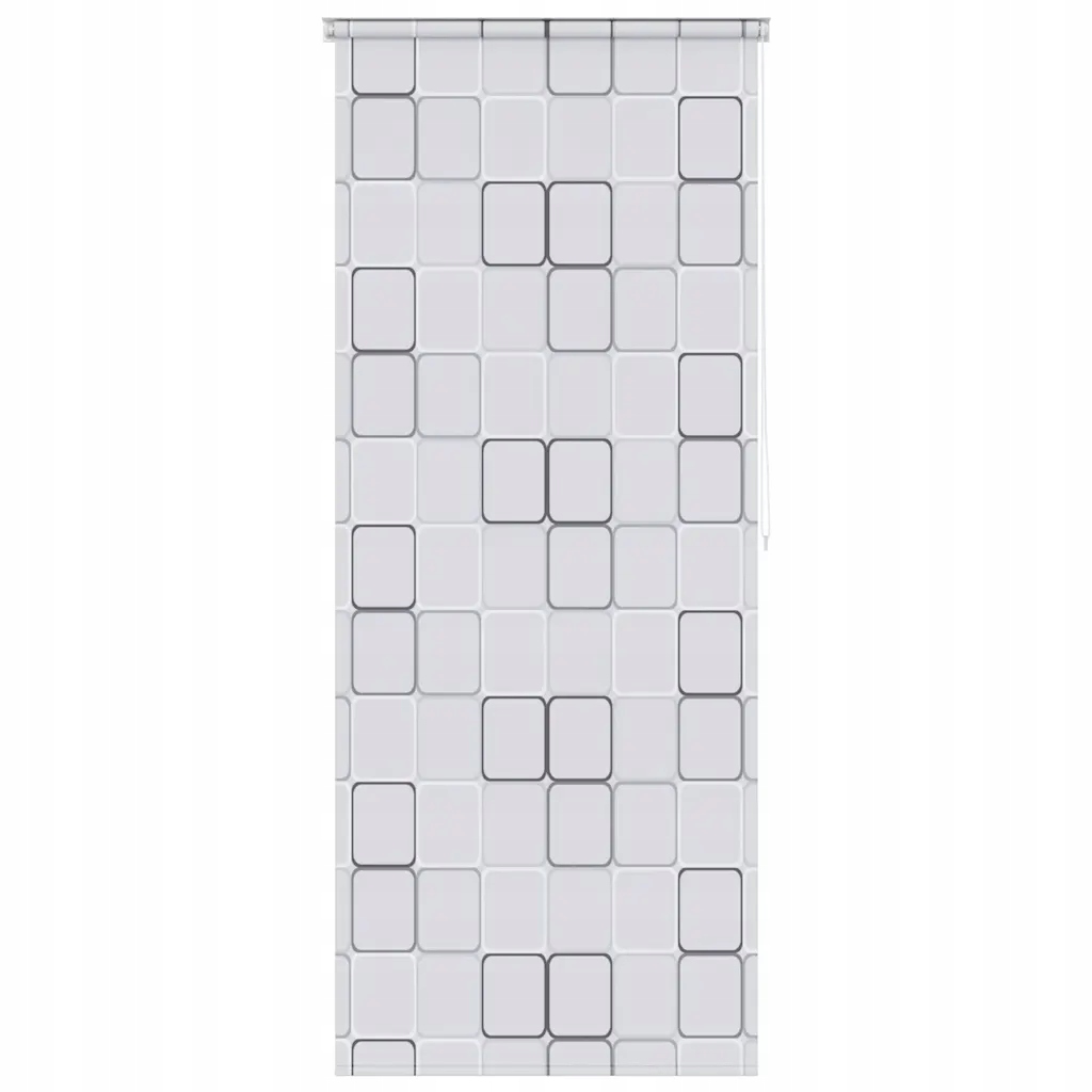 Voděodolná sprchová roleta Eva 80 x 240 cm, vzor čtverců
