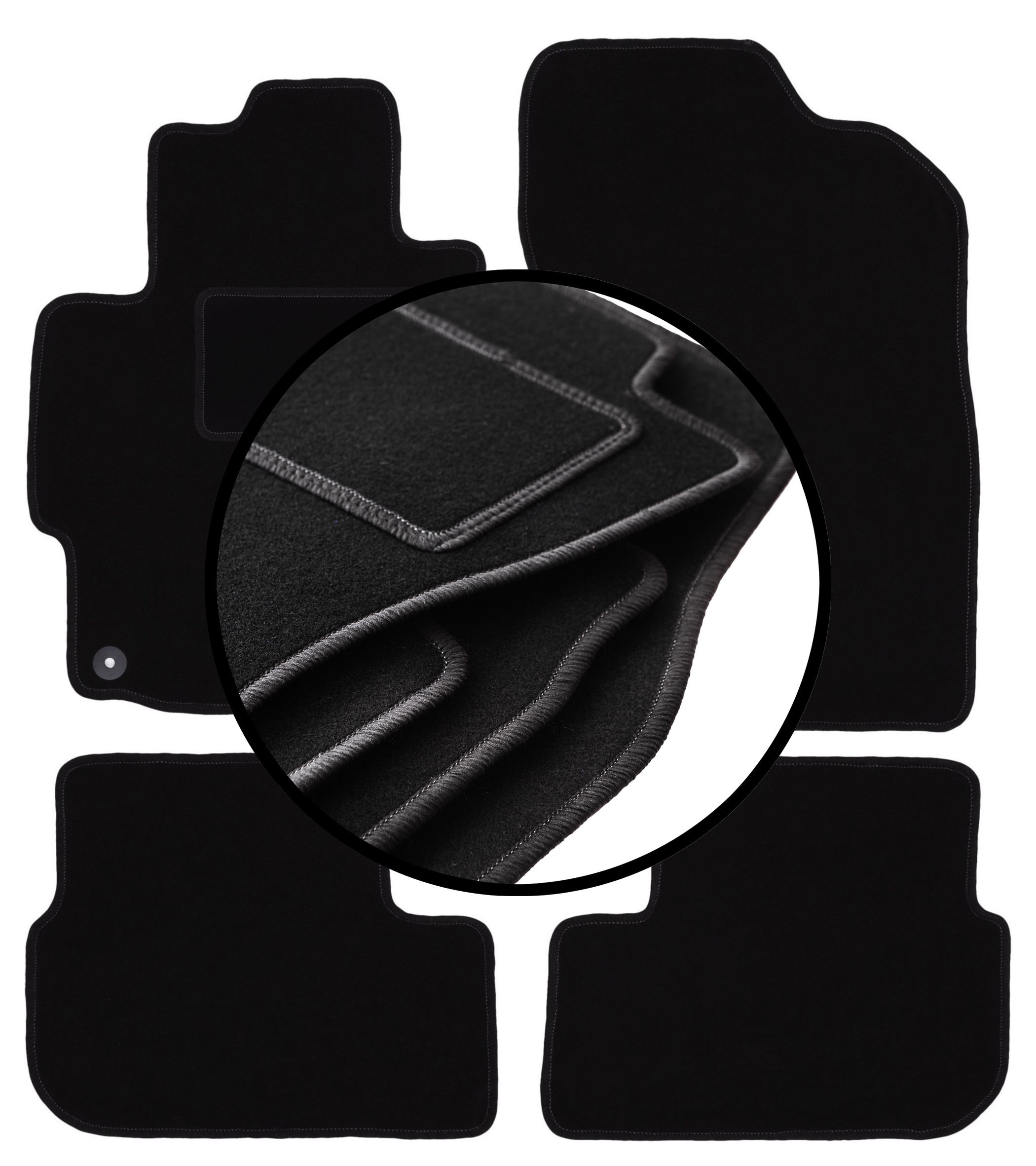 Velurové koberce komplet pro: Mitsubishi Lancer VIII Cy sedan, sportback (2