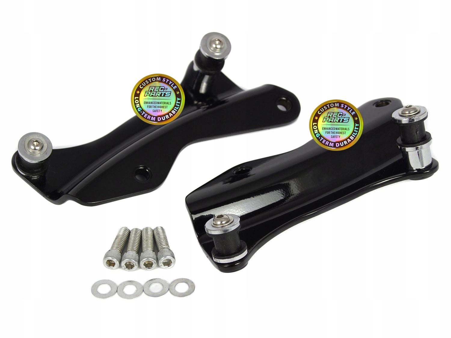 4-bodový dokovací set s čiernymi háčikmi pre Harley Touring 14-25