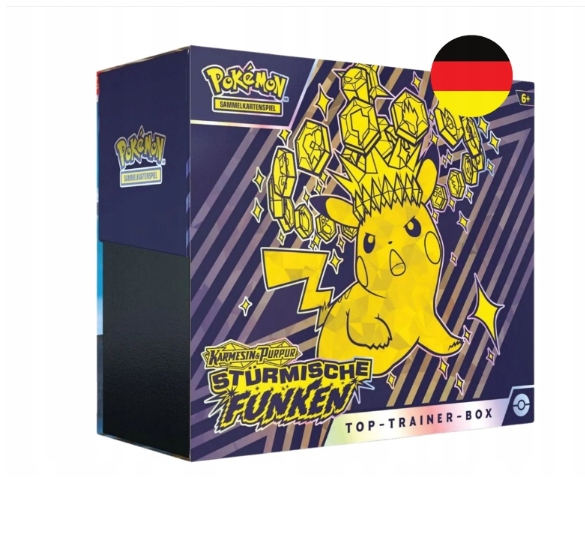 Pokemon Scarlet & Violet Surging Sparks Top Trainer Box Niemiecki!