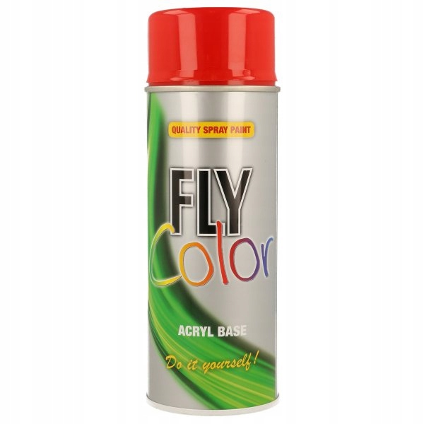 Fly Color Lakier Spray Akrylowy Ral 3020 Czerwony Drogowy Red Połysk 400ml