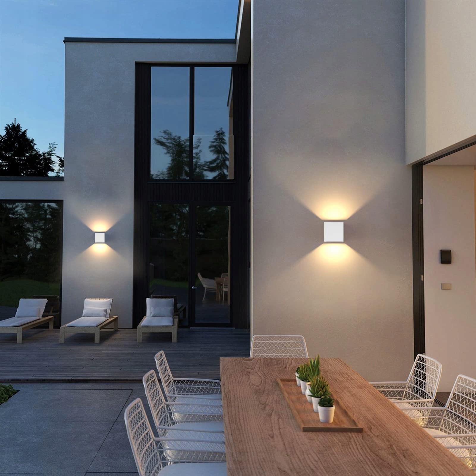 K-BRIGHT 12W LED Lampa Ścienna Regulowany Strumień Światła IP65 Biała — miniatura 6