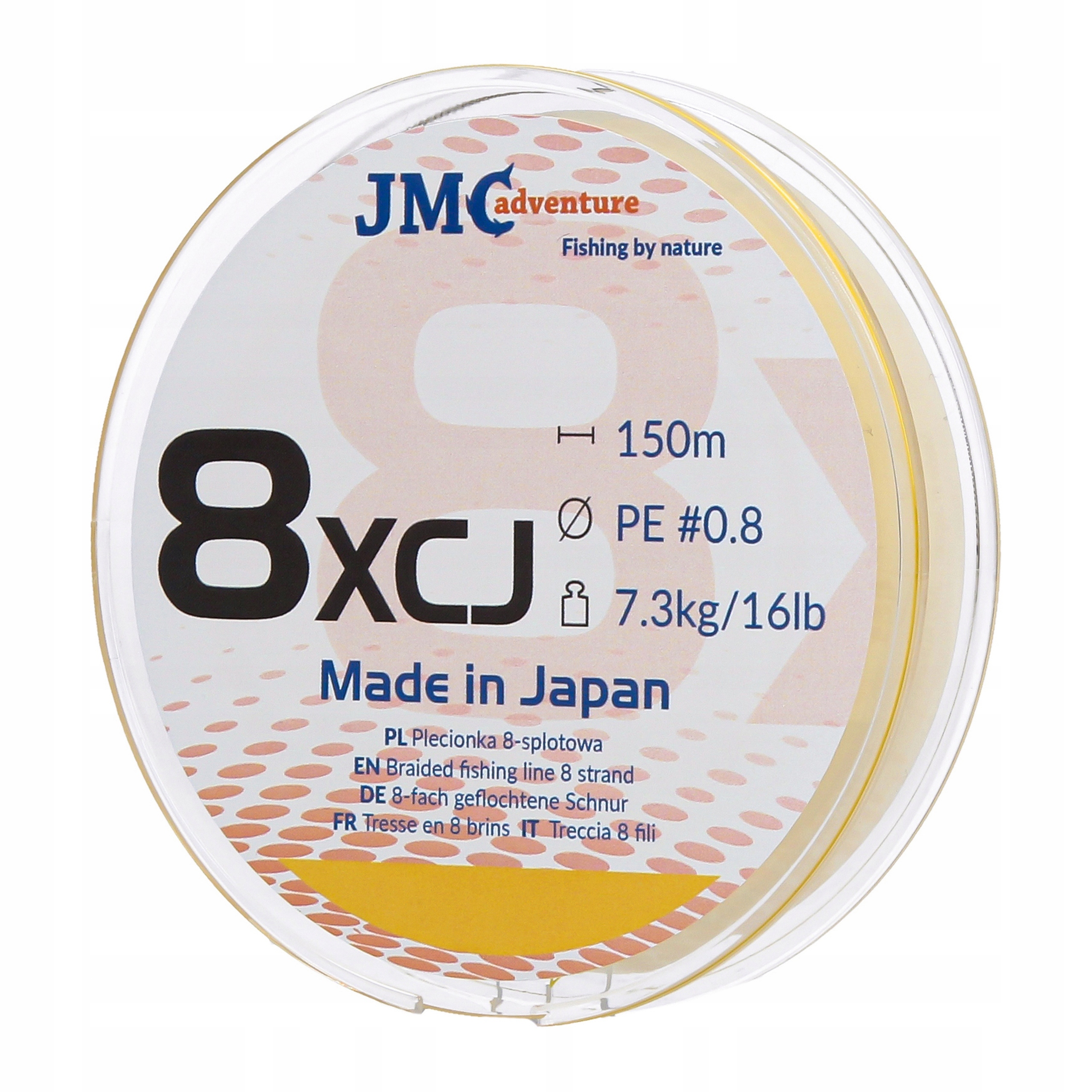 Plecionka Jmc Adventure 8XCJ żółta Pe 0,8 150 m