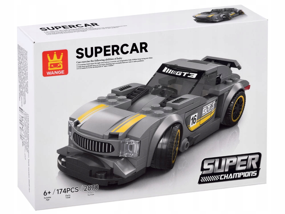 KLOCKI TECHNICZNE AUTO WYŚCIGOWE DO SAMODZIELNEGO MONTAŻU 174 EL. + GRATIS Liczba elementów 174 szt.