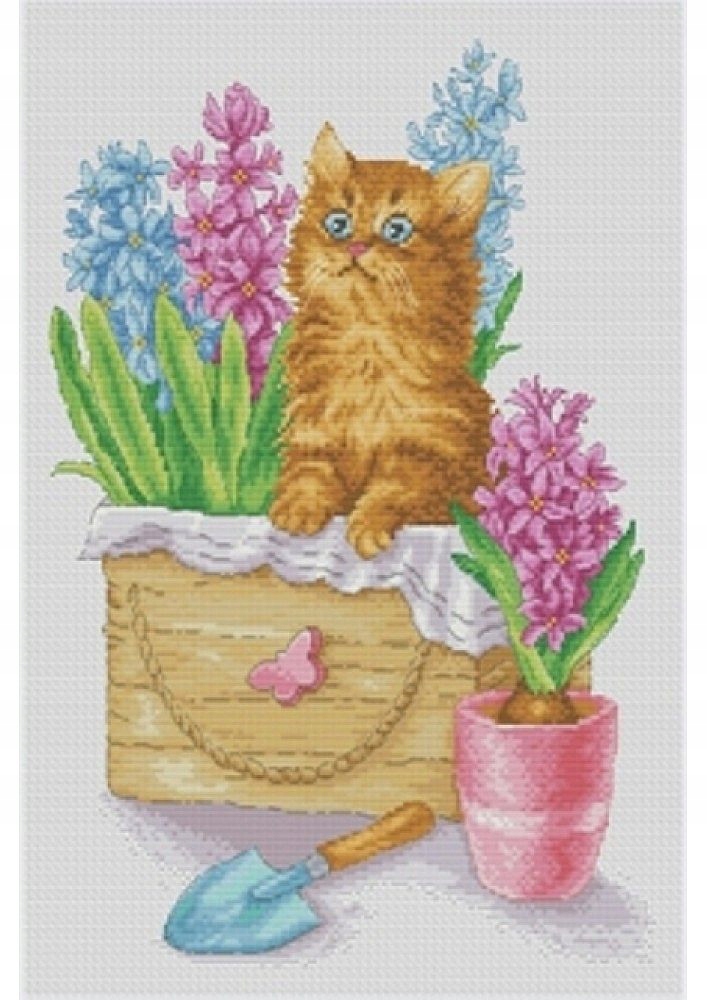 Křížková výšivka počítaná sada (kanva, mulina)