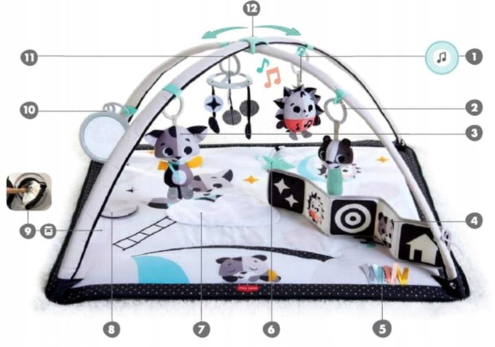 TINY LOVE INTERAKTYWNA MATA EDUKACYJNA Z PAŁĄKAMI Bohater brak