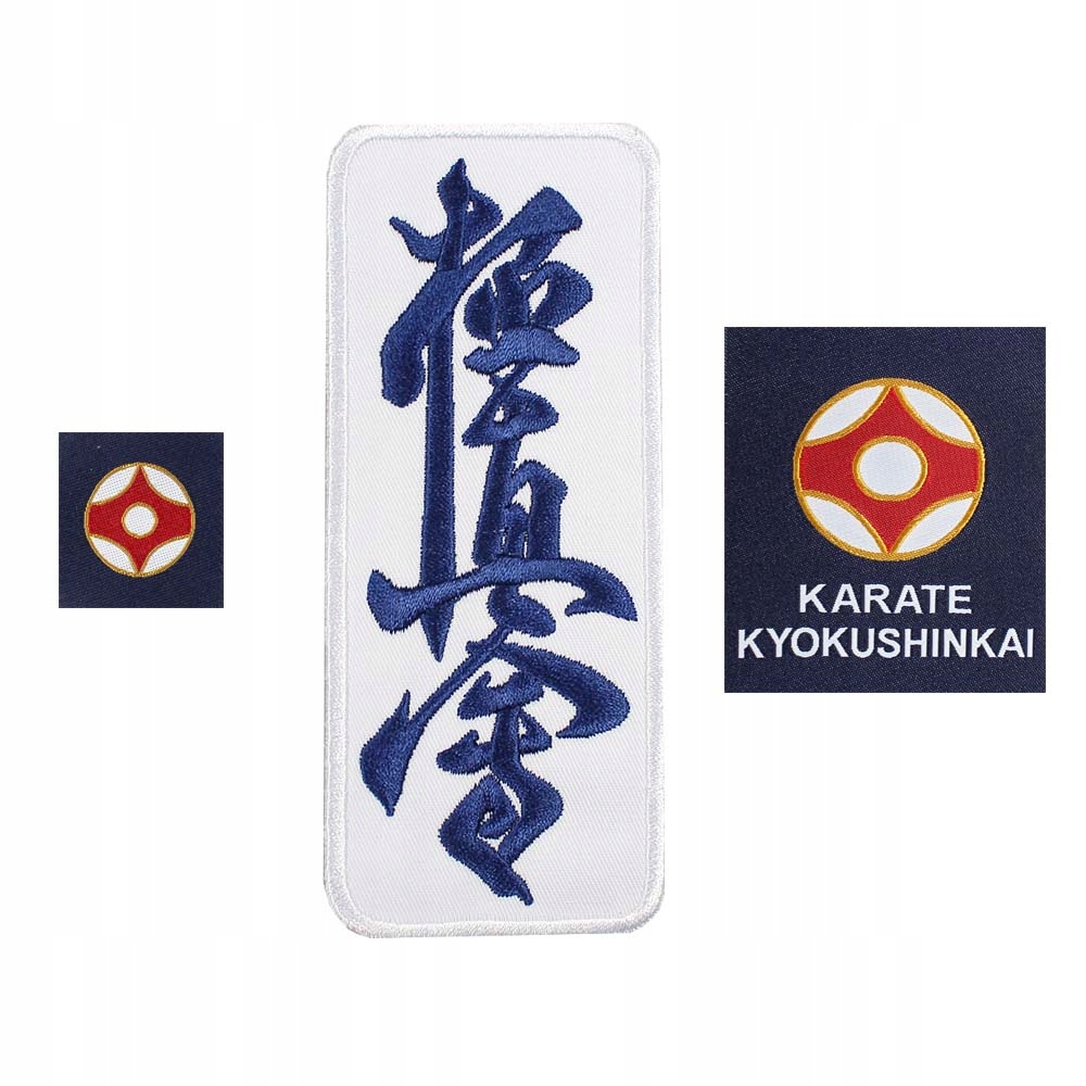 

Zestaw 3 Naszywek Karate Kyokushin Kai