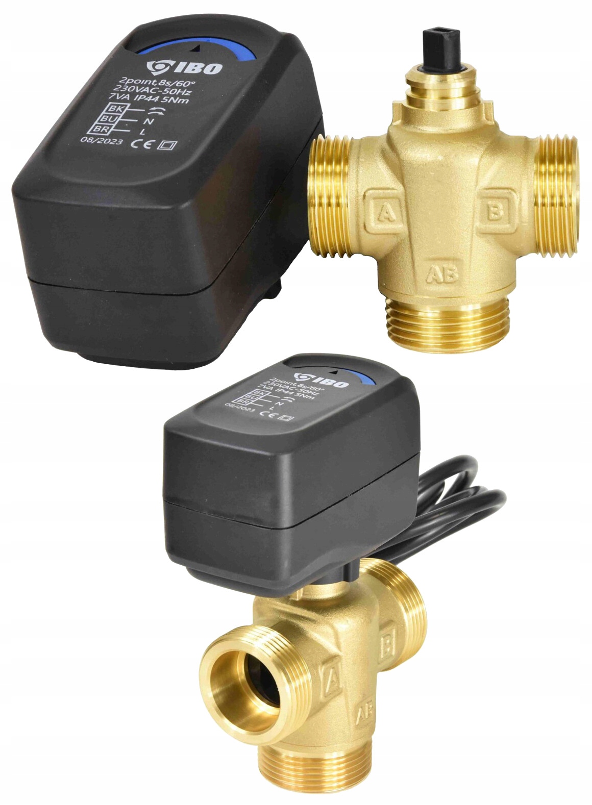 3-CESTNÝ Zónový Ventil 1 1/4 Palca Prepínací DN32 Pohon 230V Ibo MIX2