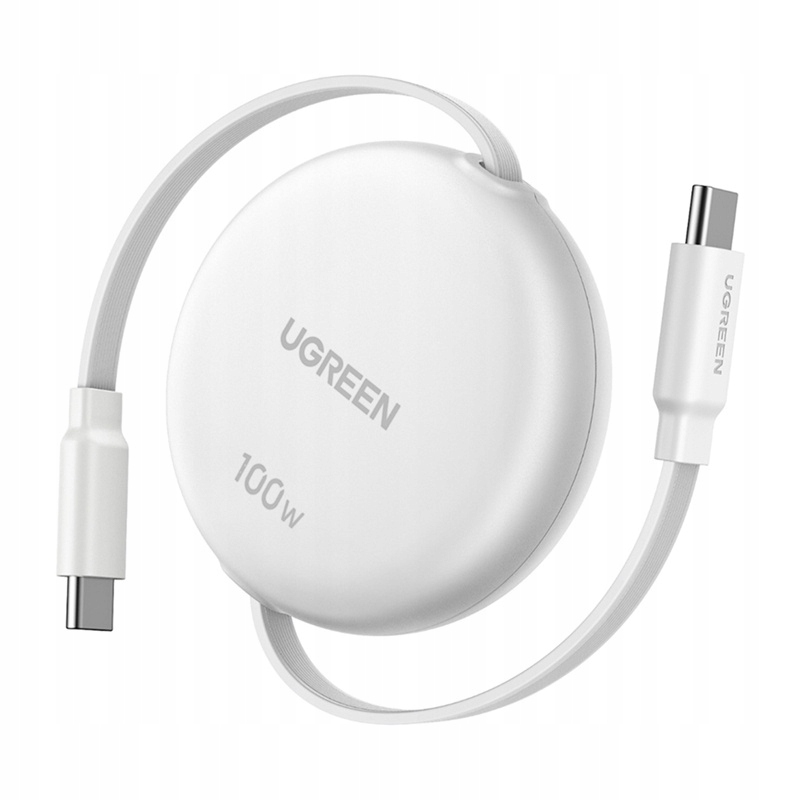 Kabel Usb- C do Usb- C Ugreen L531, Pd 100W, zwijany, 1m (biały) Ugreen