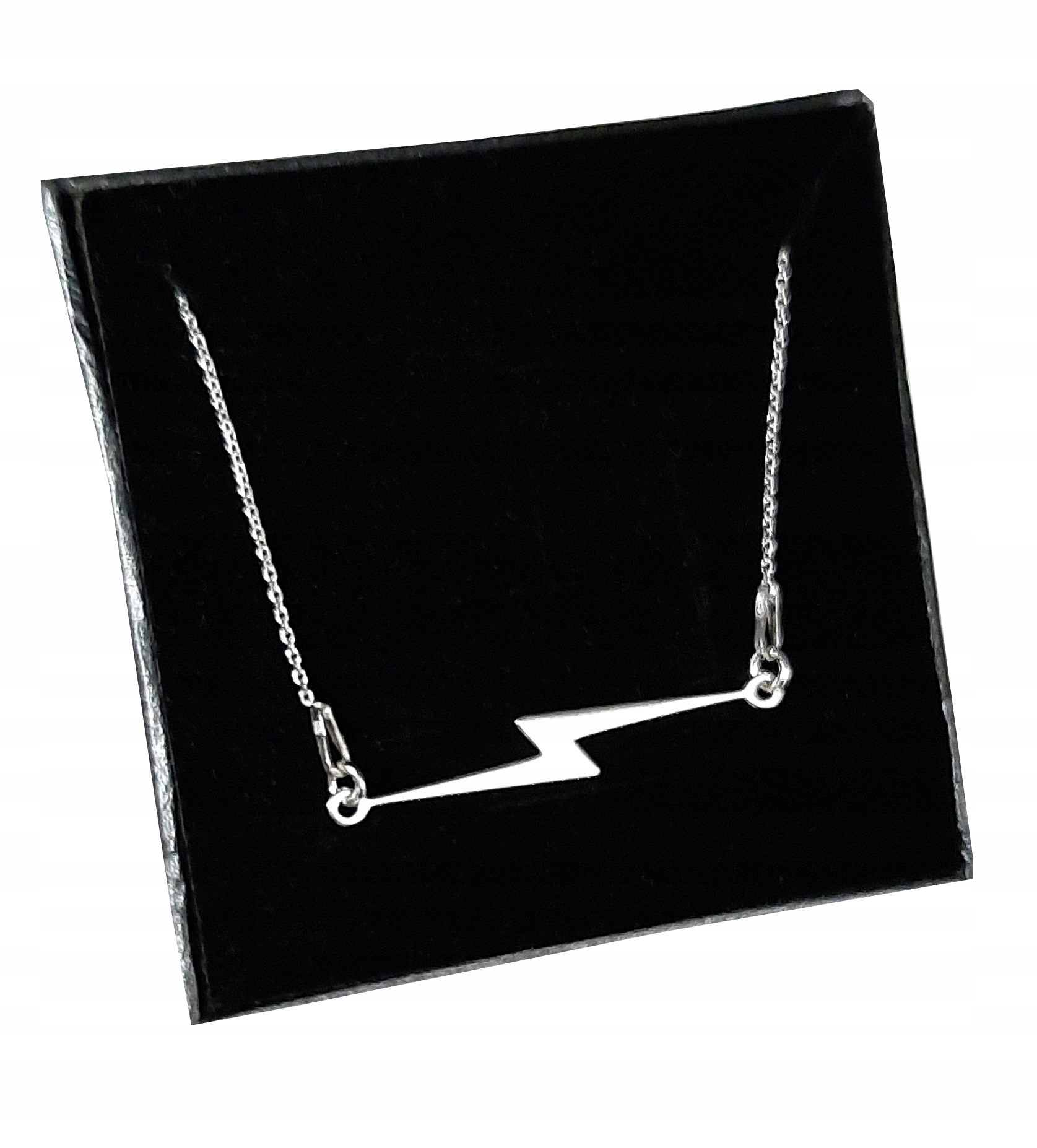 

Naszyjnik łańcuszek z błyskawicą piorunem srebro