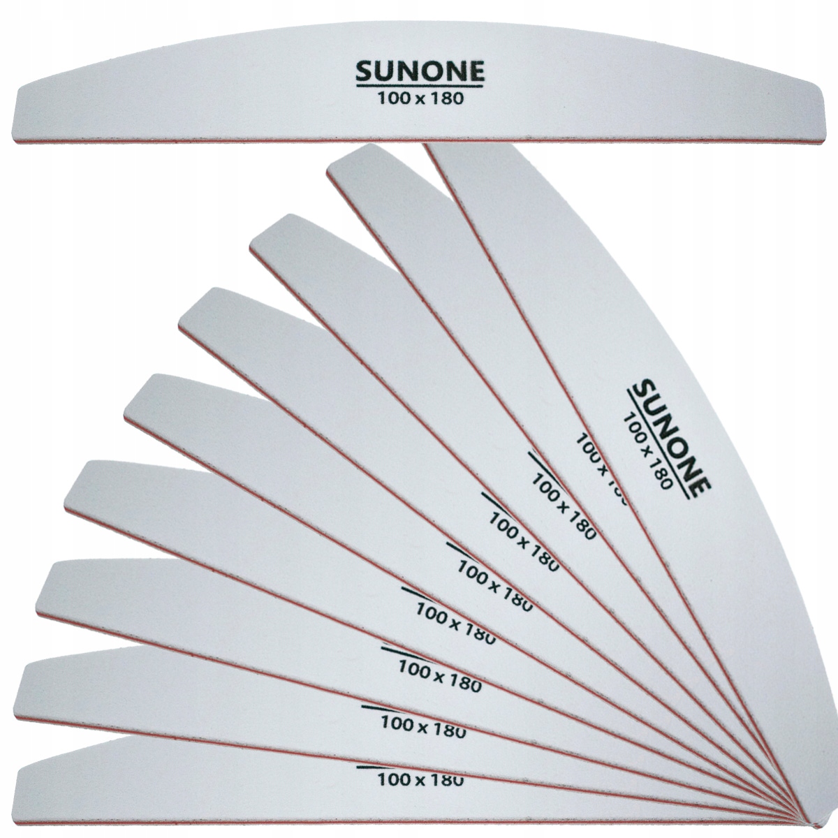 

Sunone Pilnik manicure 10szt łódka biały 100/180