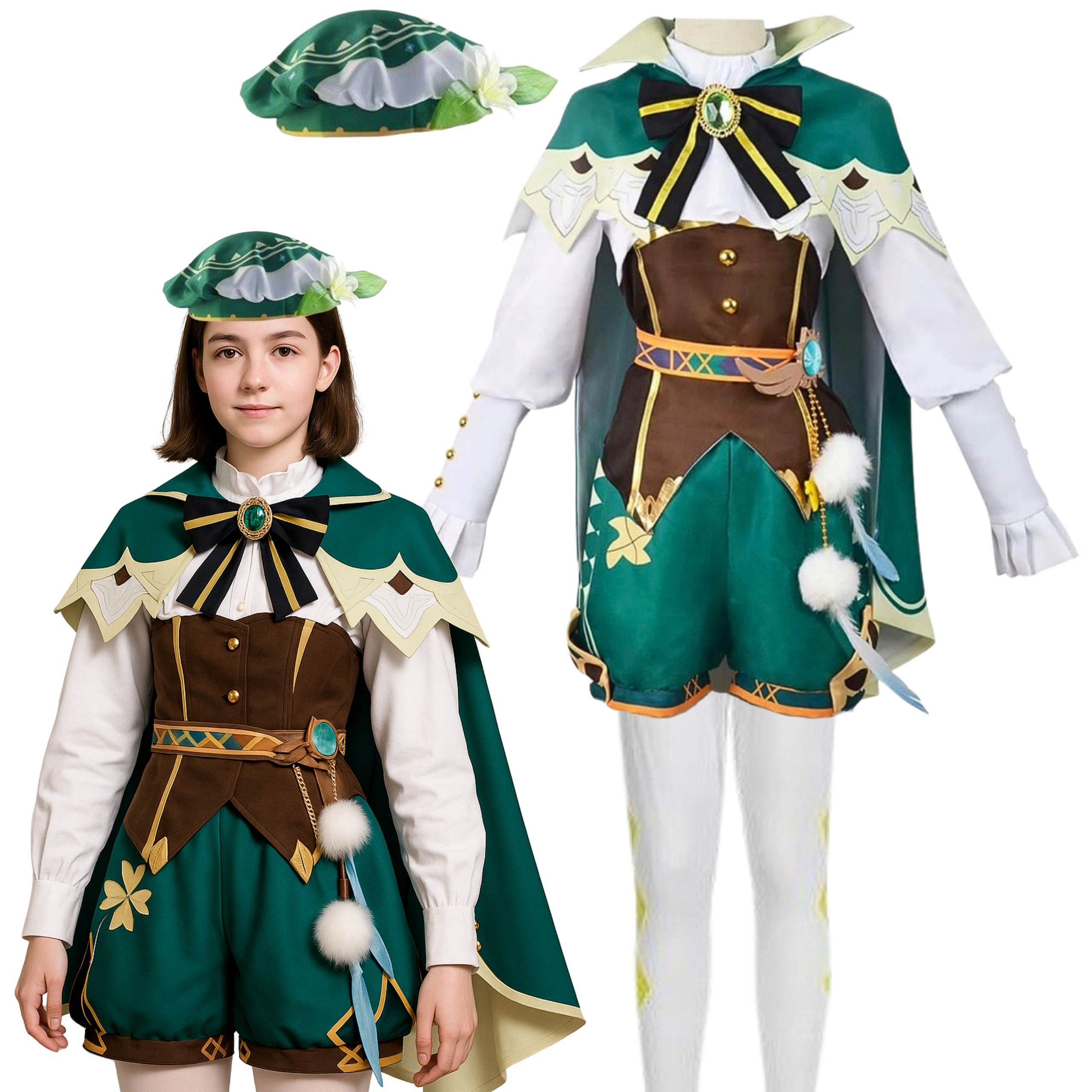 Kostým Anime Cosplay Venti Genshin Impact Převlek 9V1 164 170 CM