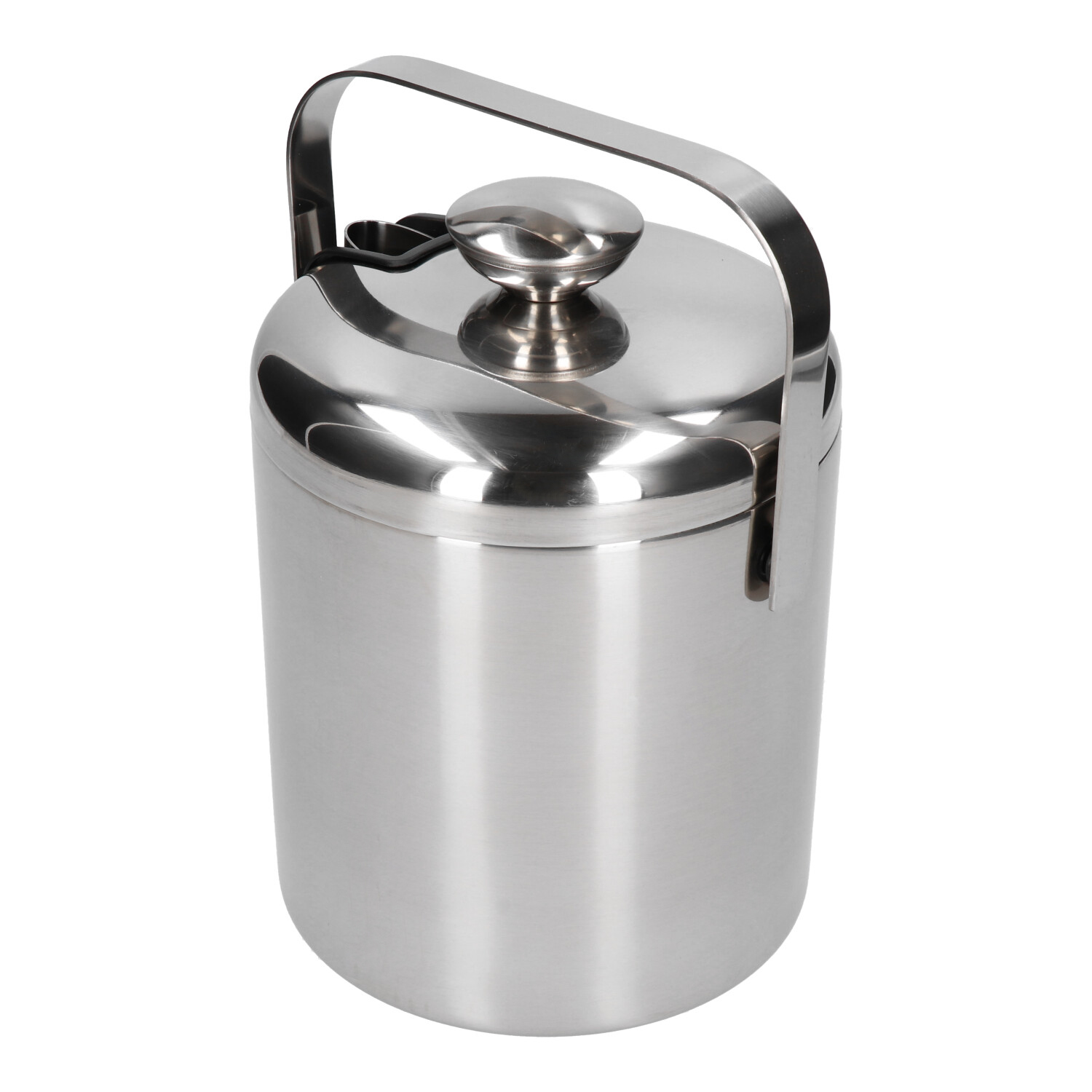 Wiaderko do lodu 1,3L ze szczypcami srebrny połysk Lugo cooler szczypce Producent Whiskey Rocks