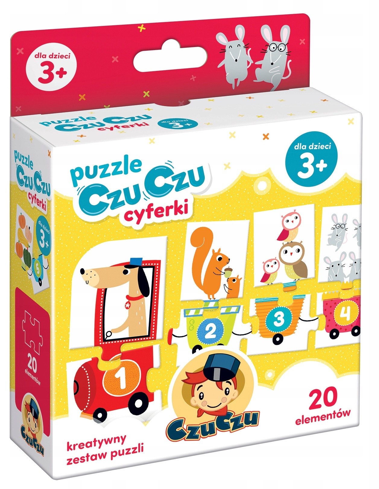 

Puzzle Cyferki 20 elementów Czuczu Czu Czu 3+