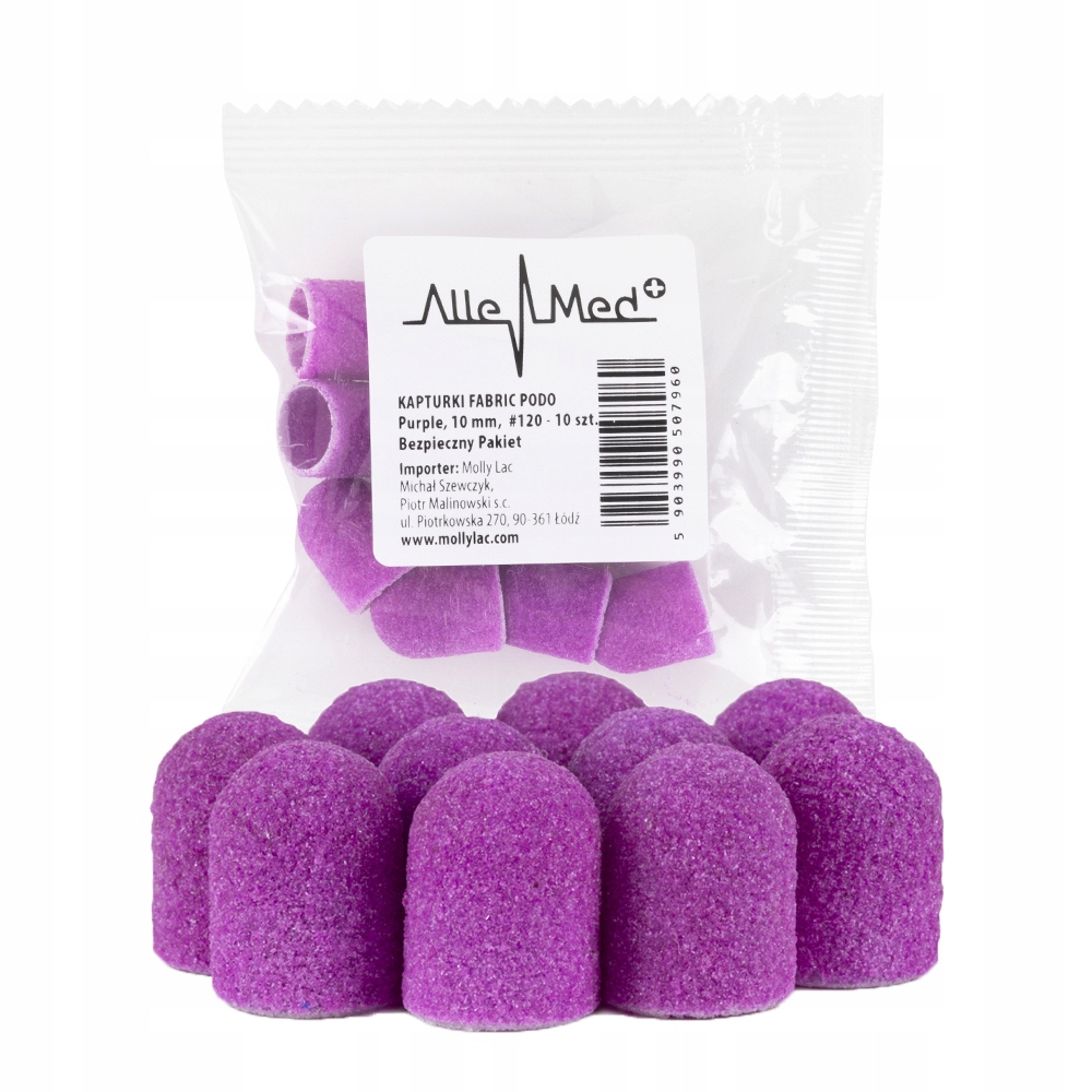 10x Kapturek 10mm Ścierny Samoczyszczący Nakładka Podo Wybór Gradacji