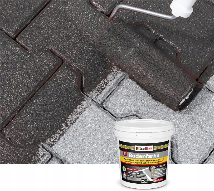 Farba Drogowa do Betonu Kostki Drewna Metalu Uniwersalna 12kg Czarna