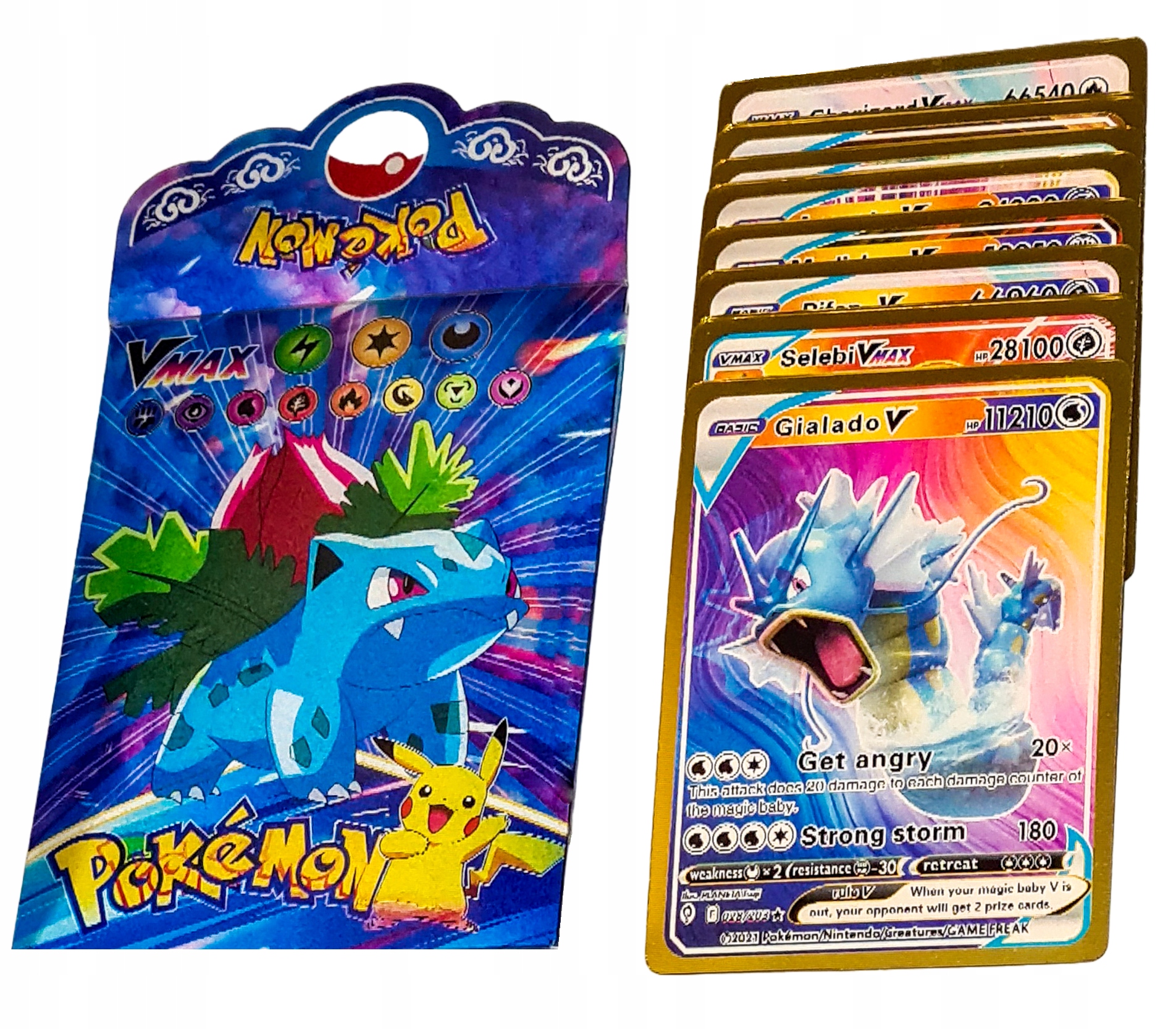 POKEMON KARTY TRÓJWYMIAROWE 3D SASZETKA 10 KART