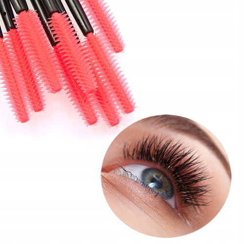 SZCZOTECZKA silikonowa do Rozczesywania RZĘS BRWI do Tuszu (50 szt.) Kod producenta P541