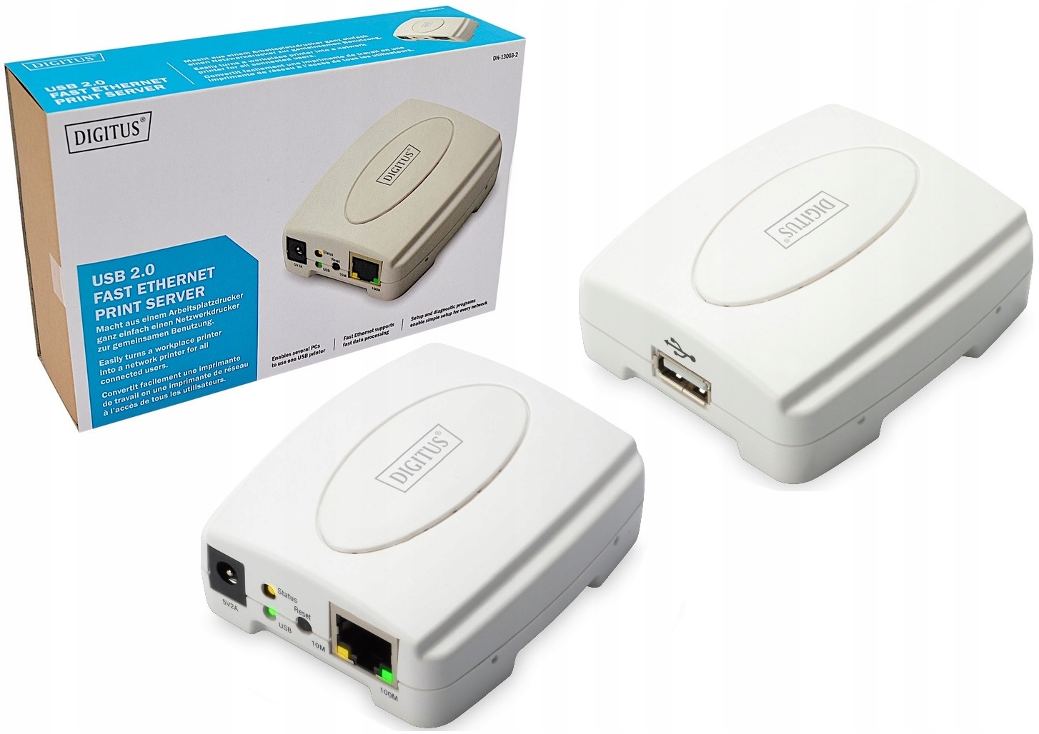 Digitus Tlačovú Jednotku Print Server Usb 2.0 1xRJ45