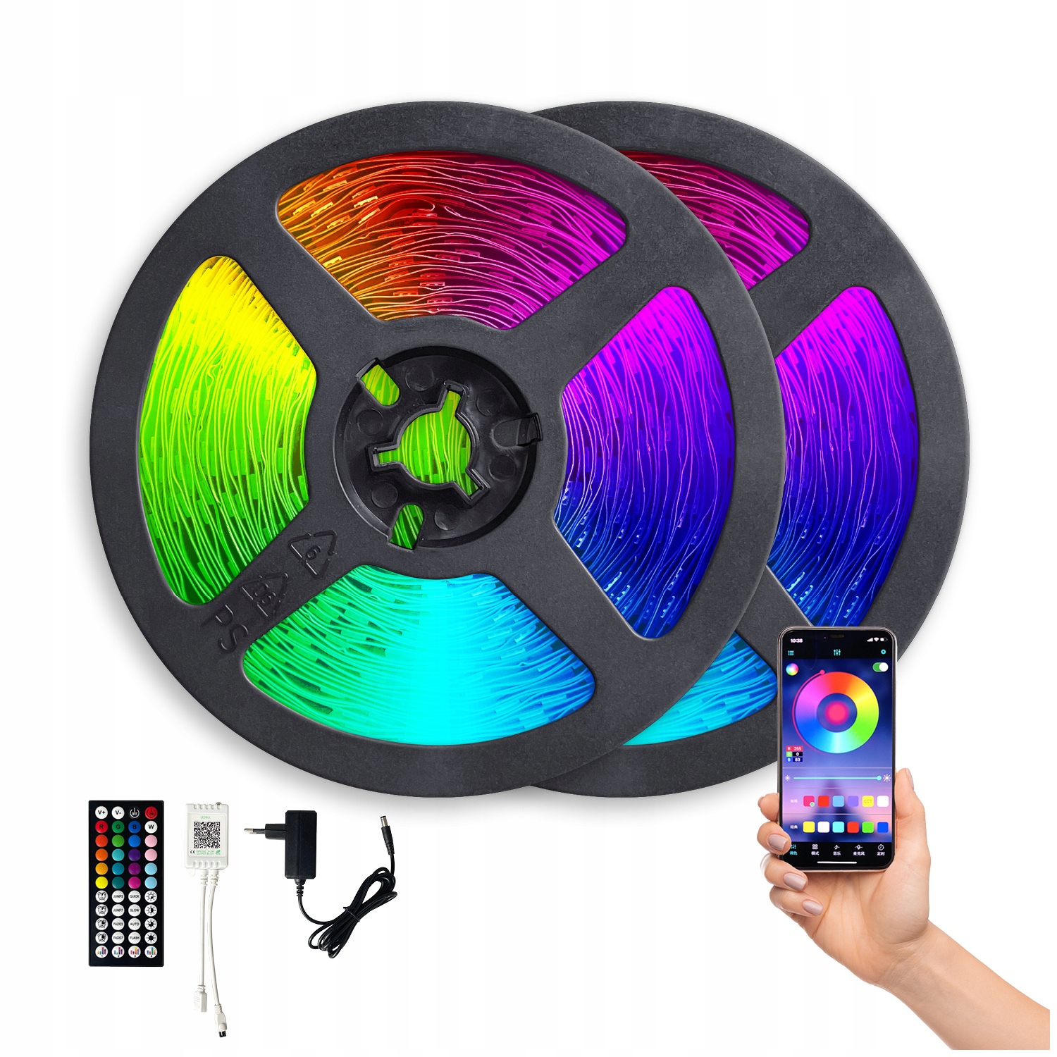 Led pásek Rgb 5050 Aplikace Smart Home 20M Dálkový Ovladač Bluetooth hudební sada