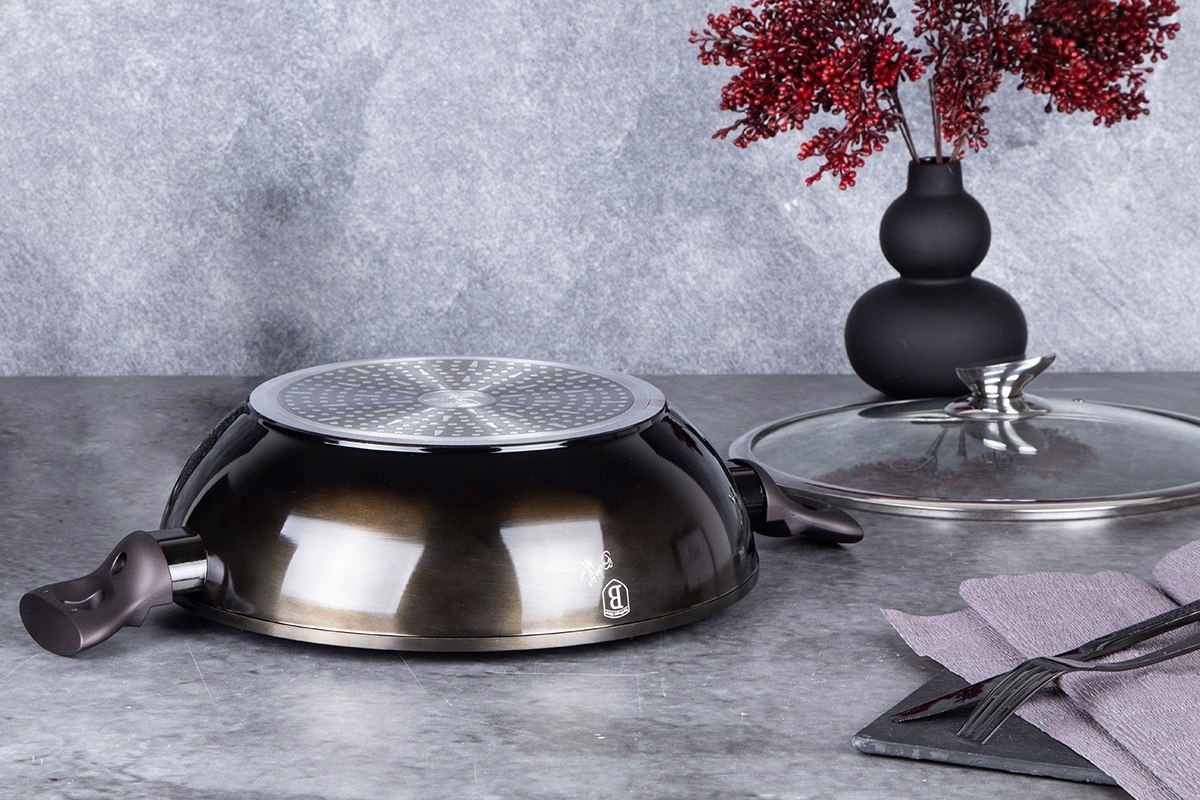 Wok Granitowy 30cm Berlinger Haus Bh-7115 Linia SHINY BLACK