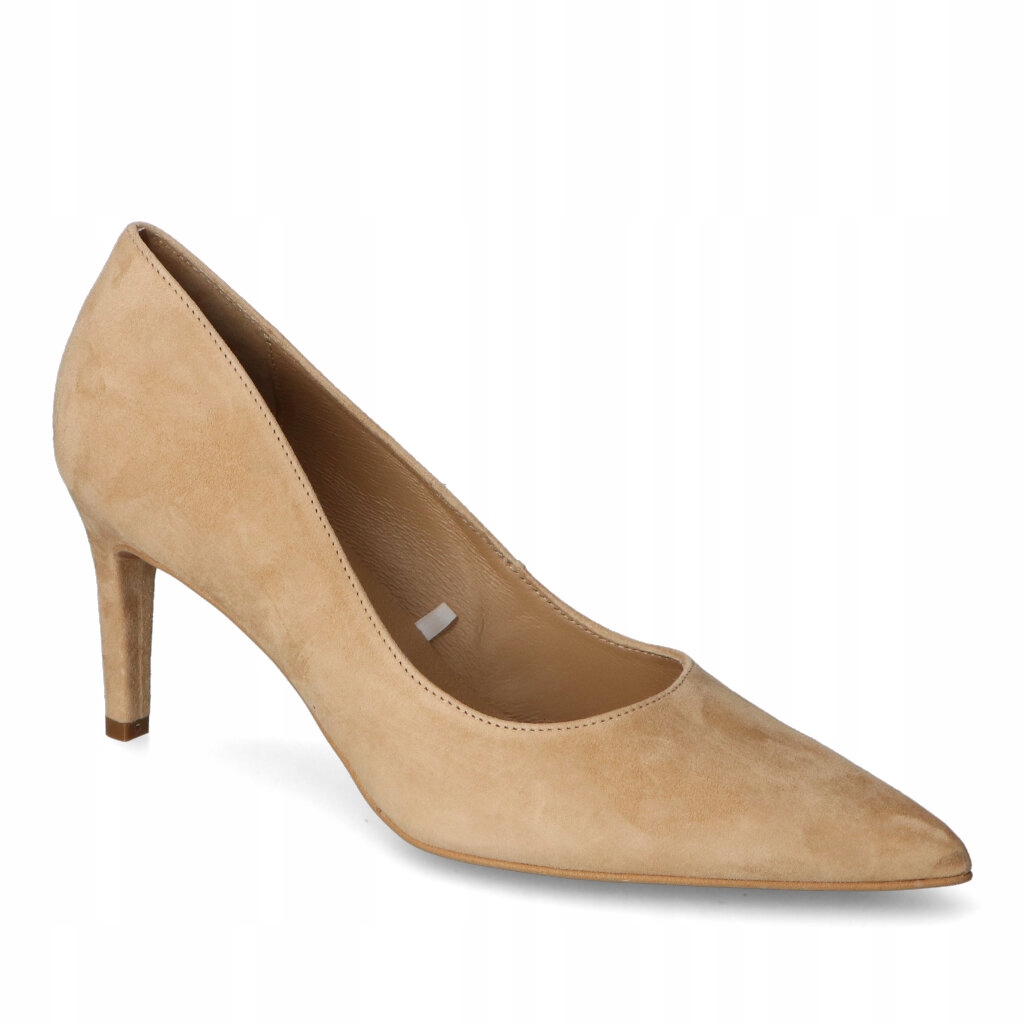 Kožené lodičky Ryłko N7202_T1_6CV Béžový semiš 40