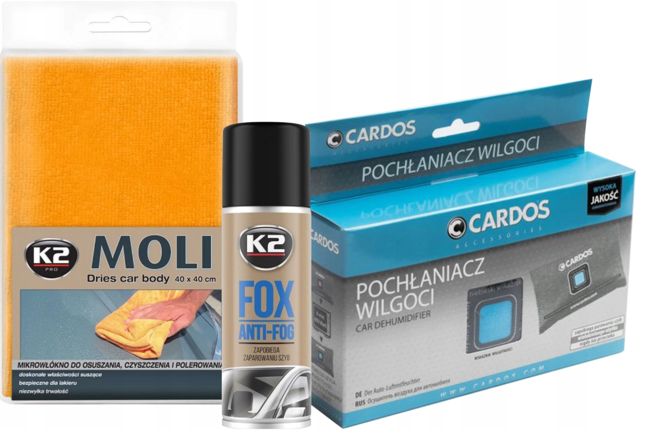 POCHŁANIACZ WILGOCI DO AUTA ZESTAW + ANTYPARA