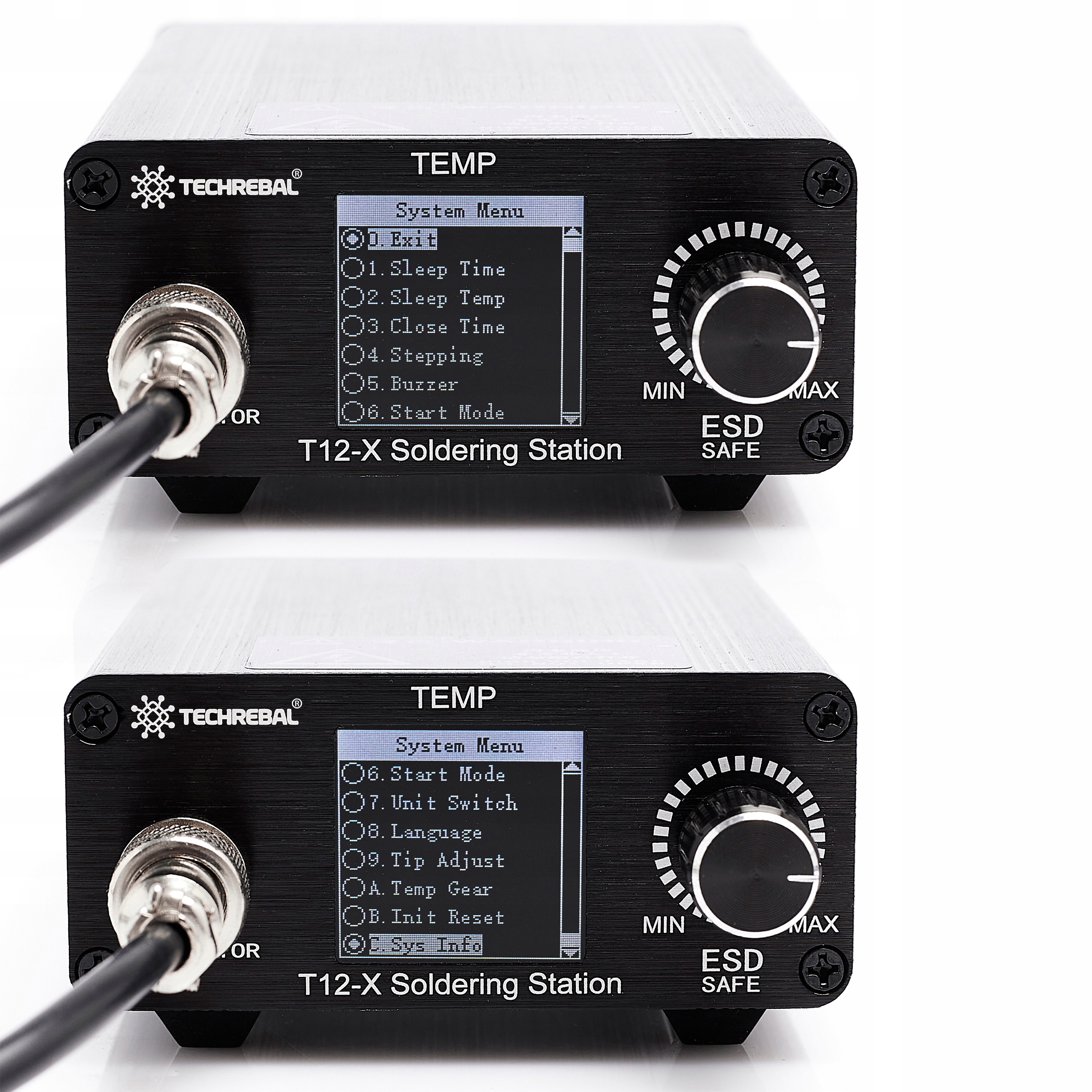 ZESTAW STACJA LUTOWNICZA TECHREBAL T12-X OLED 75W T12 + MATA + AKCESORIA Moc 75 W