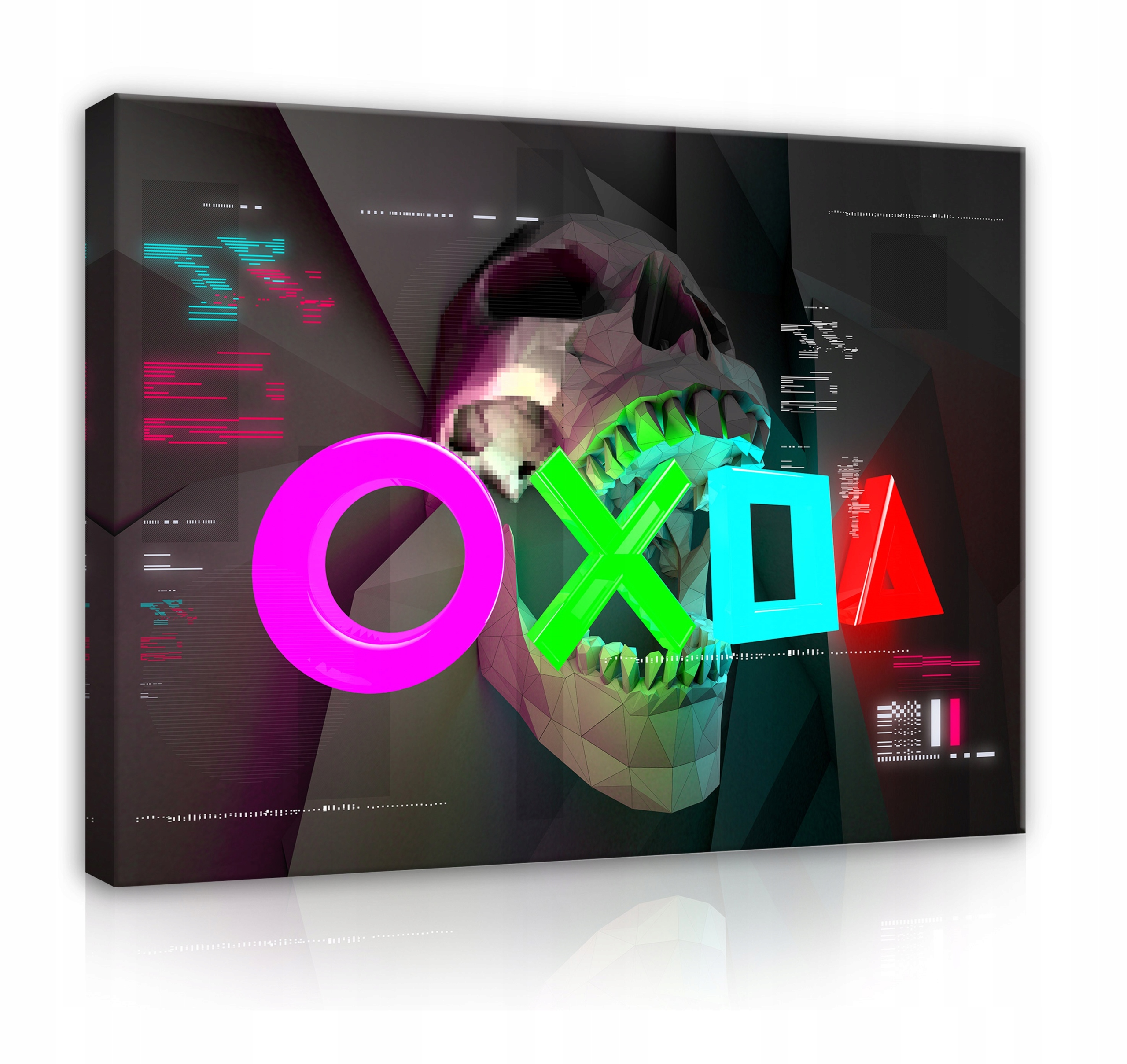 Obraz Pro Hráče Do Pokoje Pro Mládež Chlapce Lebka Na Plátně 100x70