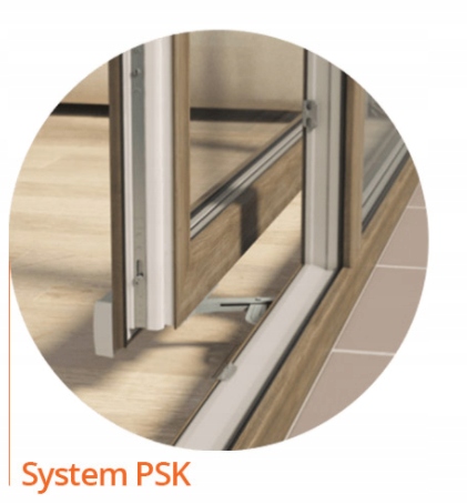 Okno Tarasowe Przesuwne Białe 2400 x 2100 Kod producenta PSK SCHEMAT A Avantgarde 7000