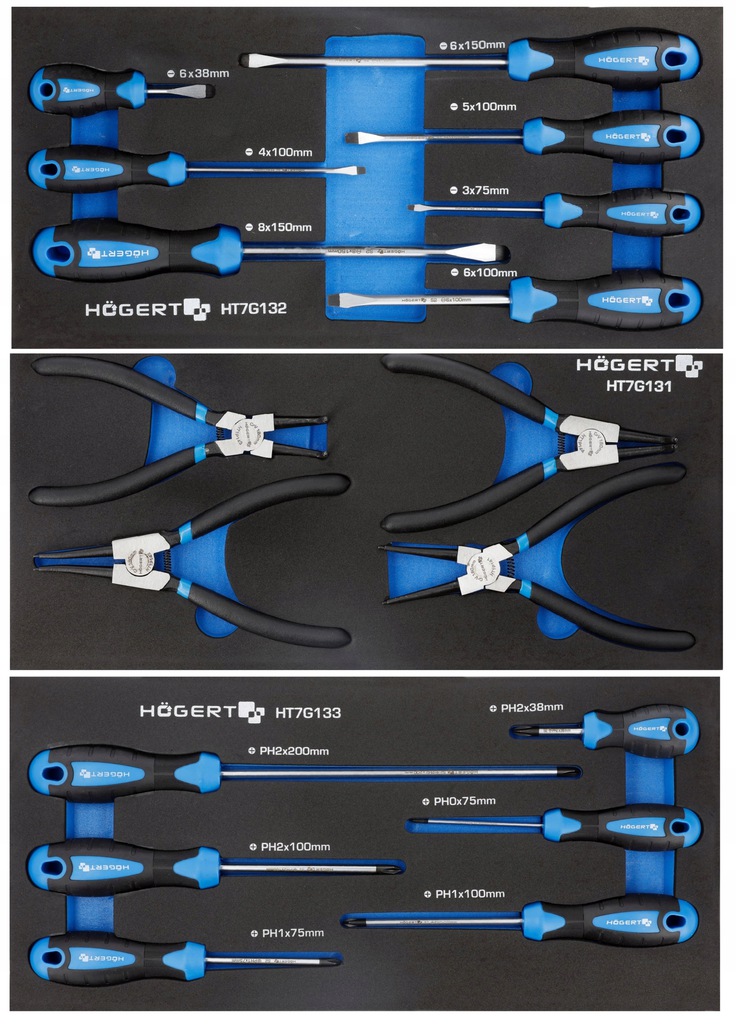 HOGERT HT7G058 WOZEK SZAFKA NARZEDZIOWA 252 sztuk Width 76 cm
